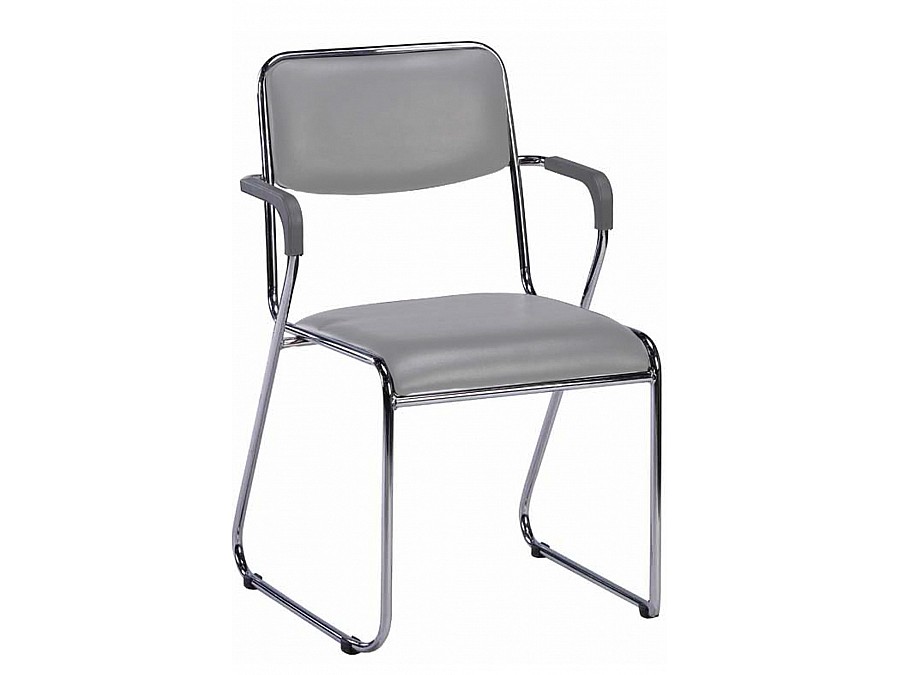 Кресло компьютерное Everprof Fix Plus Chrome Экокожа Серый