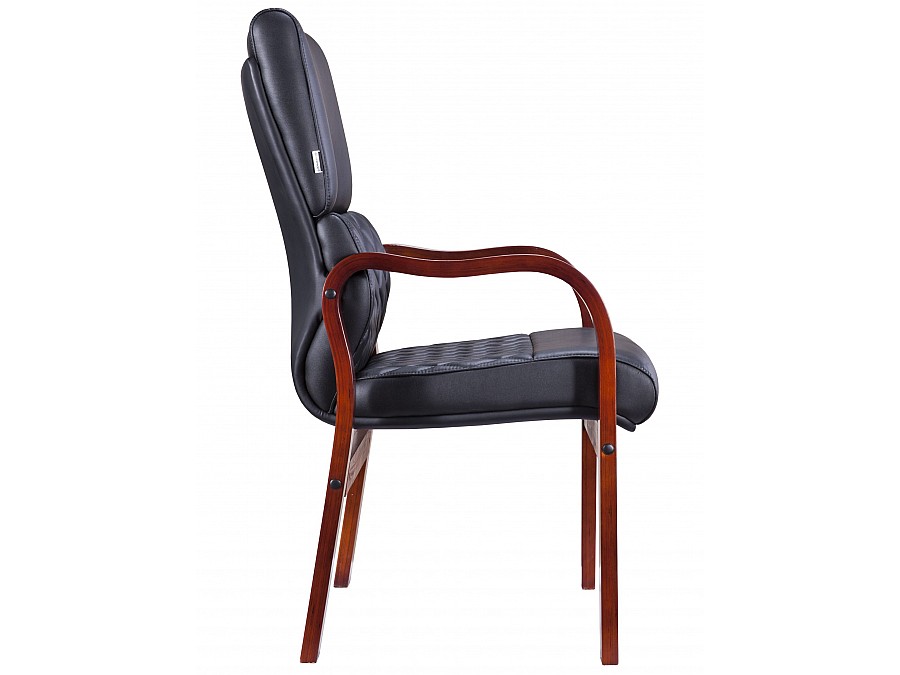 Кресло компьютерное Everprof President Wood CF Экокожа Черный