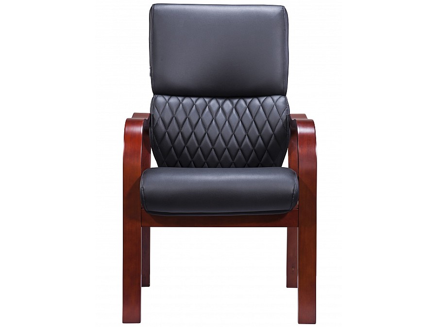 Кресло компьютерное Everprof President Wood CF Экокожа Черный