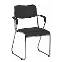 Кресло компьютерное Everprof Fix Plus Chrome Экокожа Черный