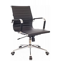 Кресло компьютерное Everprof Leo T Экокожа Черный