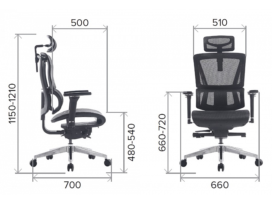 Кресло компьютерное Everprof Mega Сетка Черный