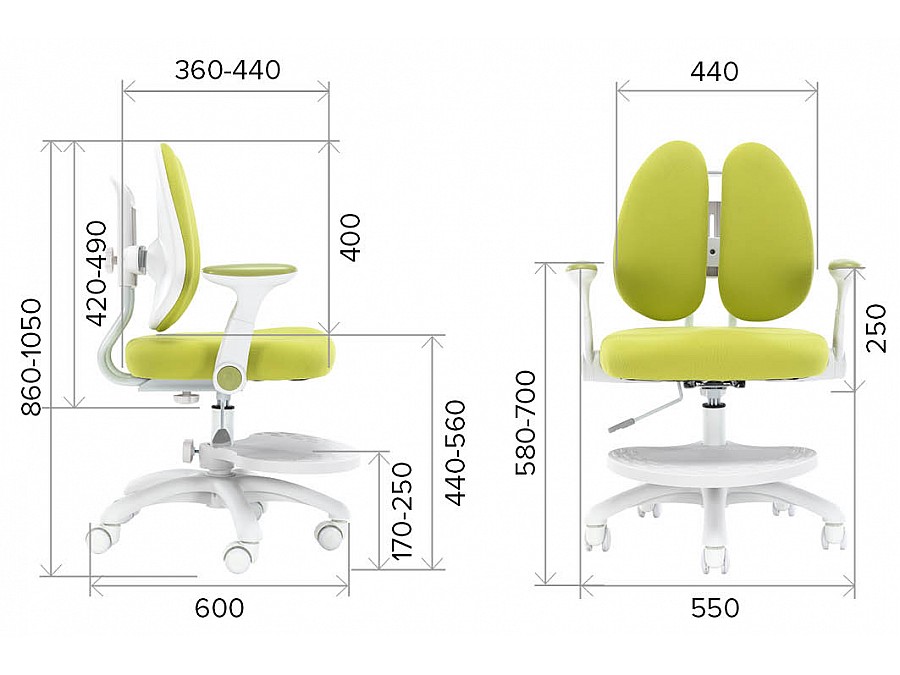Кресло детское компьютерное Everprof Kids 104 Ткань Голубой