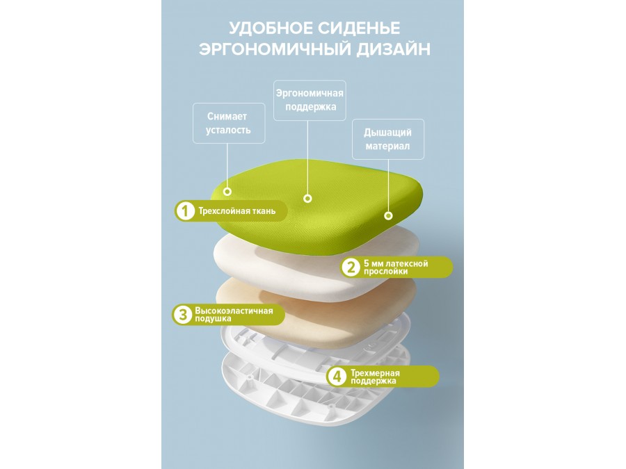 Кресло детское компьютерное Everprof Kids 102 Ткань Зеленый