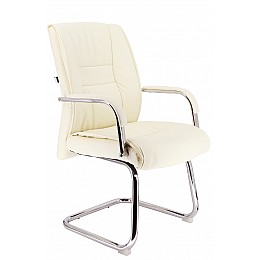 Кресло компьютерное Everprof Kent CF Экокожа Кремовый