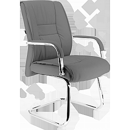 Кресло для посетителей Everprof Kent CF Экокожа Серый