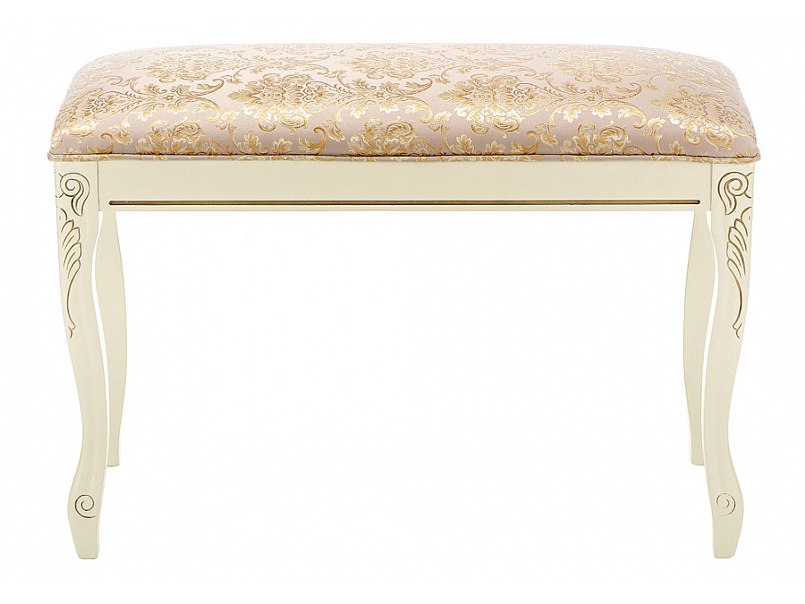 Банкетка Валентино патина золото / бежевый