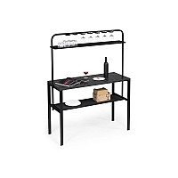 Барный стол Нари 120х50х171 файерстоун / черный матовый