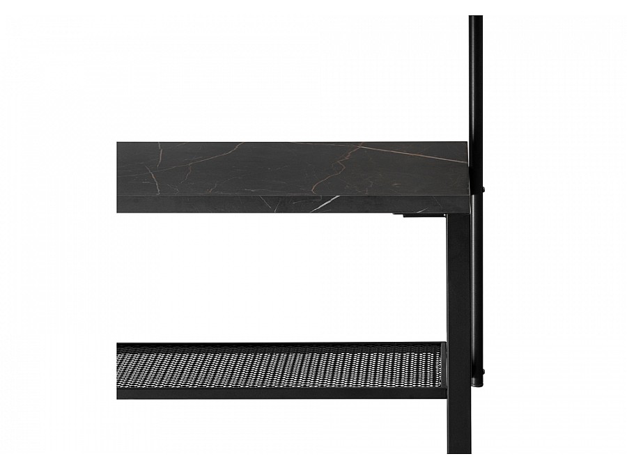 Барный стол Нари 120х50х171 файерстоун / черный матовый