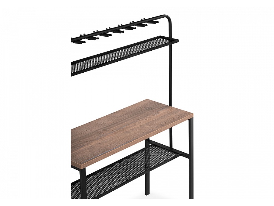 Барный стол Нари 120х50х171 галифакс олово / черный матовый