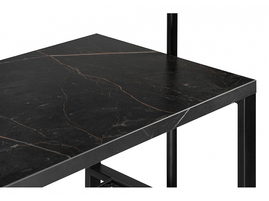 Барный стол Нари 120х50х171 файерстоун / черный матовый