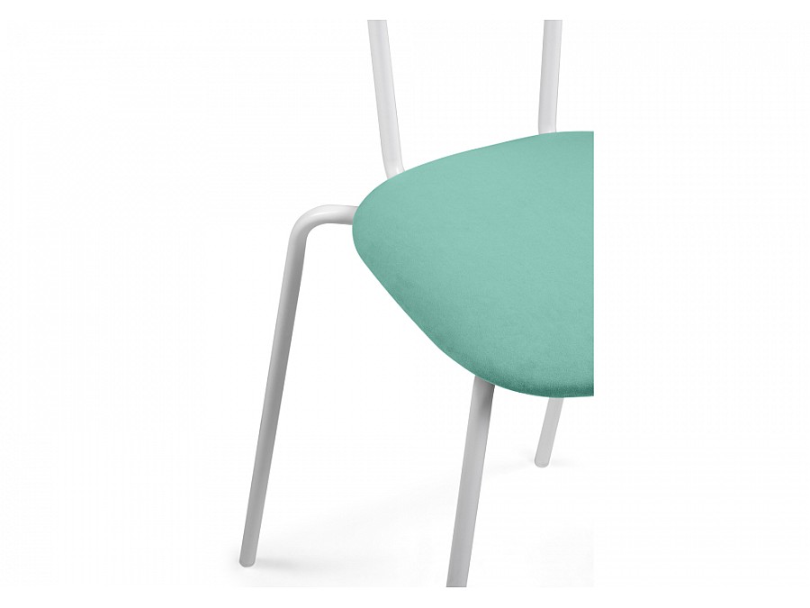 Барный стул Коумо катания аквамарин / белый матовый