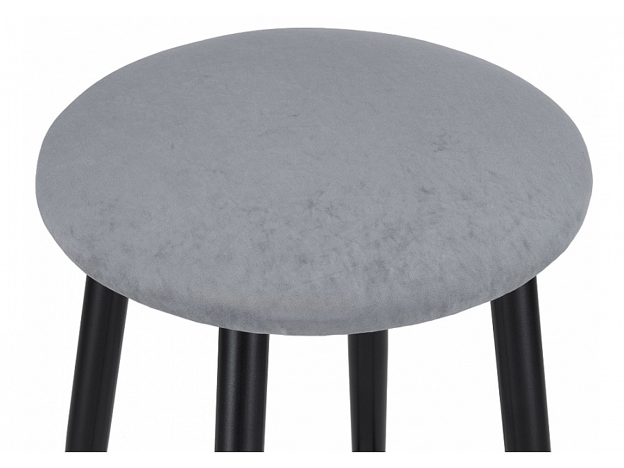 Барный стул Гангток крутящийся сильвер / черный матовый