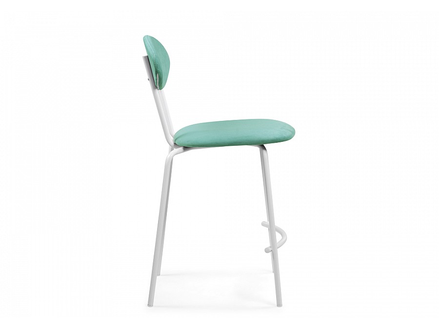 Барный стул Коумо катания аквамарин / белый матовый
