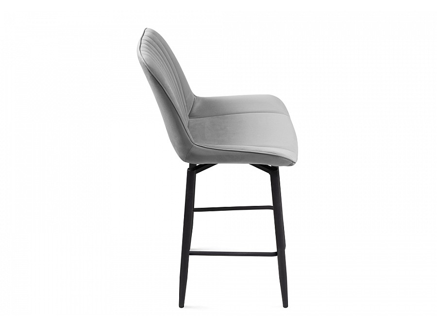 Барный стул Седа К крутящийся светло-серый / черный
