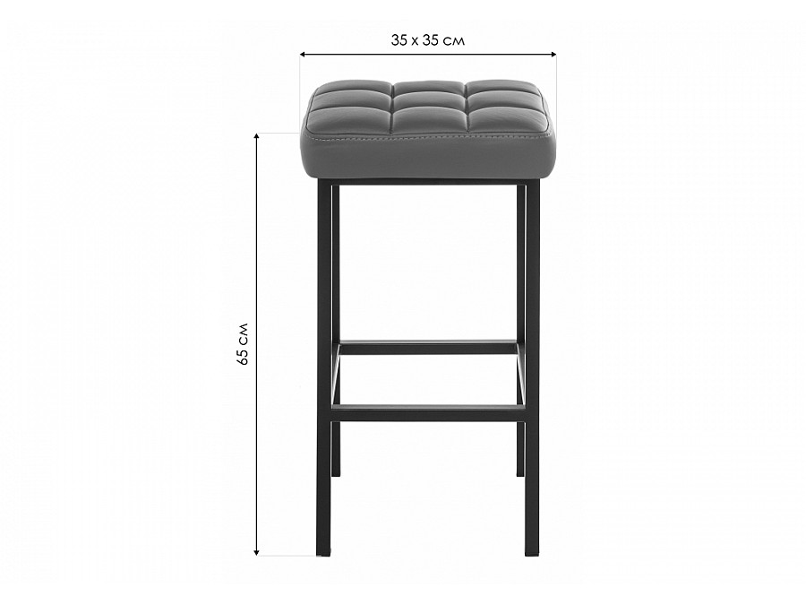 Лофт кож.зам. темно-серый / черный матовый