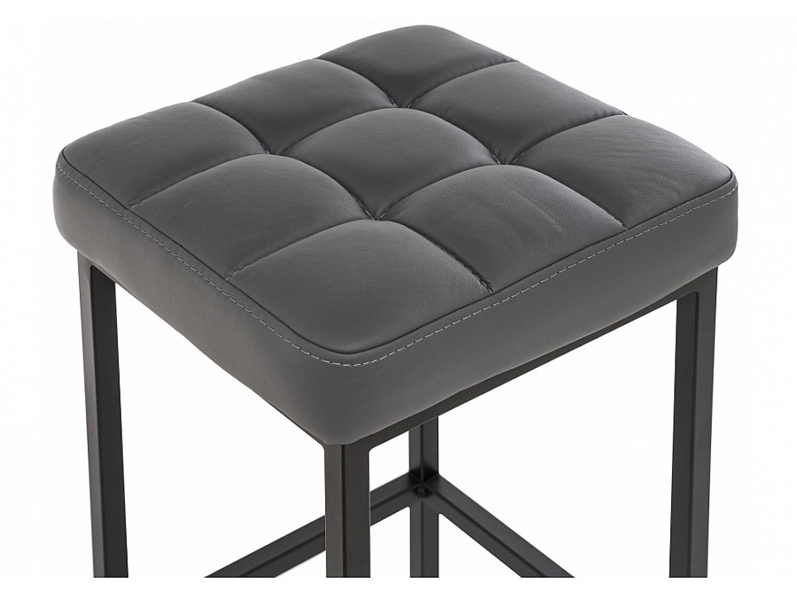 Лофт кож.зам. темно-серый / черный матовый