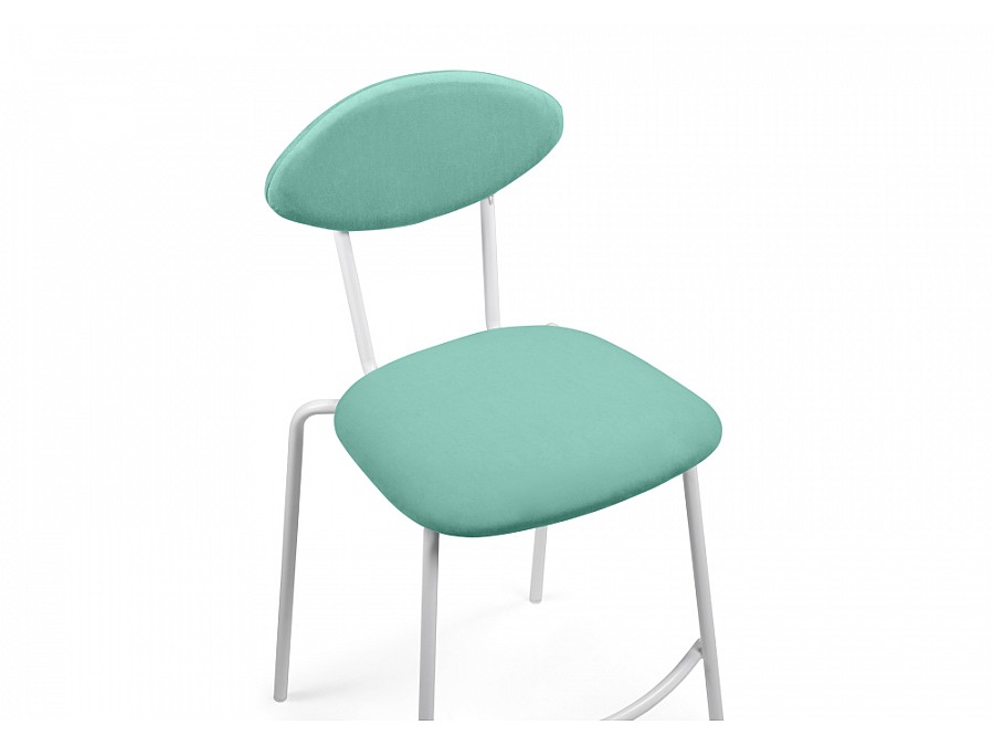 Барный стул Коумо катания аквамарин / белый матовый