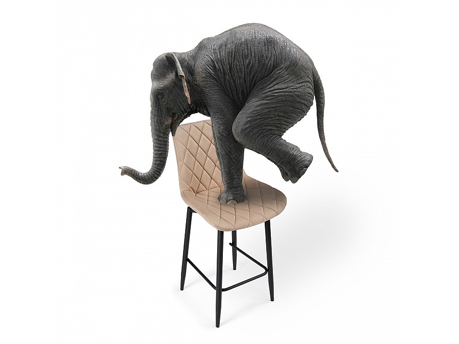 Барный стул Баодин К Б/К крутящийся бежевый / черный