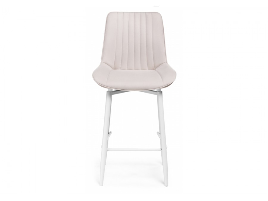 Барный стул Седа К крутящийся молочный / белый
