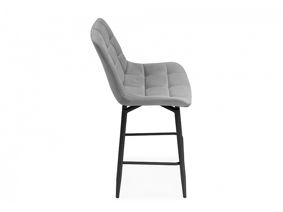 Барный стул Алст К крутящийся светло-серый / черный