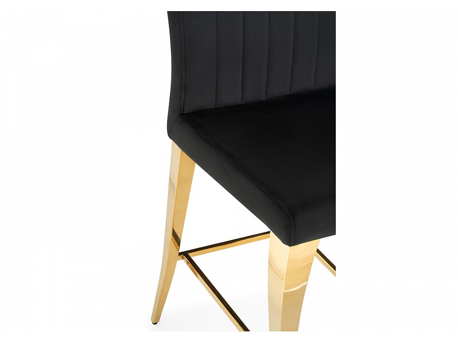 Барный стул Joan black / gold