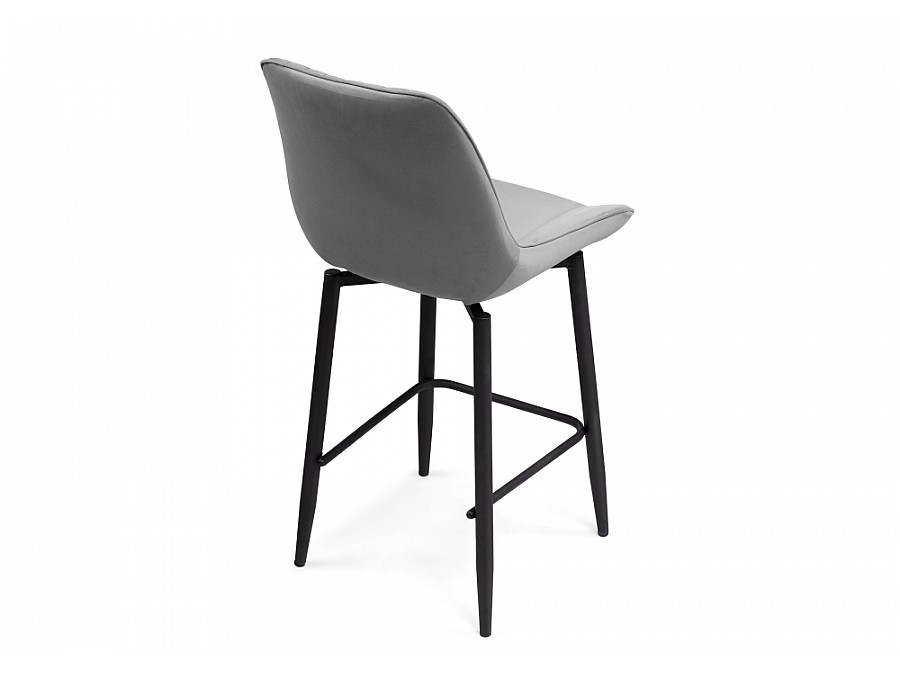 Барный стул Седа К крутящийся светло-серый / черный