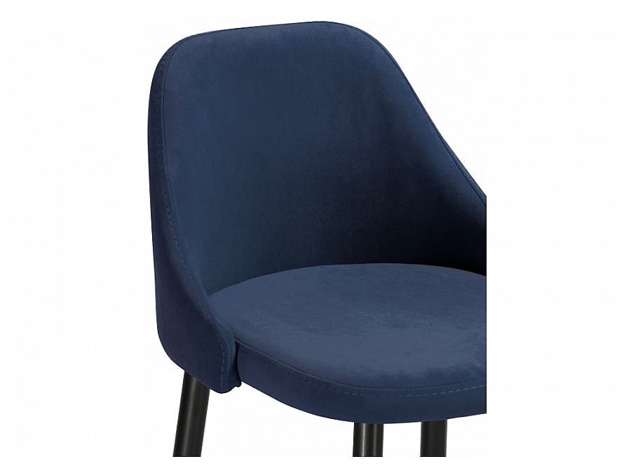 Барный стул Джама темно-синий / черный матовый