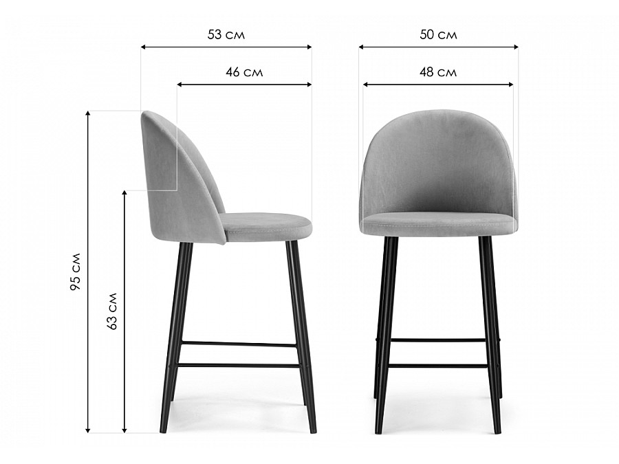 Барный стул Амизуре катания изумруд / черный матовый