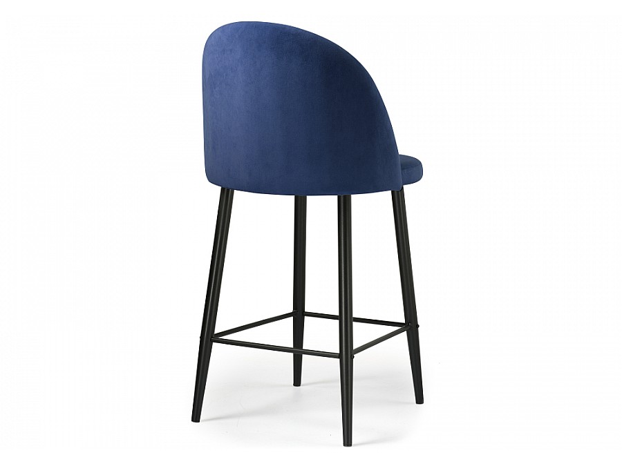 Барный стул Амизуре темно-синий / черный матовый
