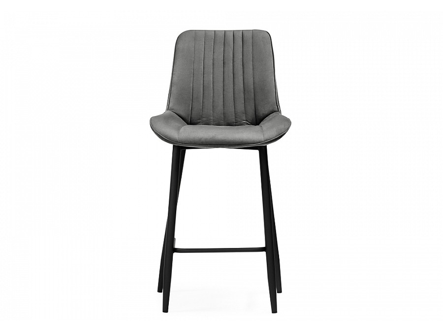 Барный стул Седа велюр темно-серый  / черный