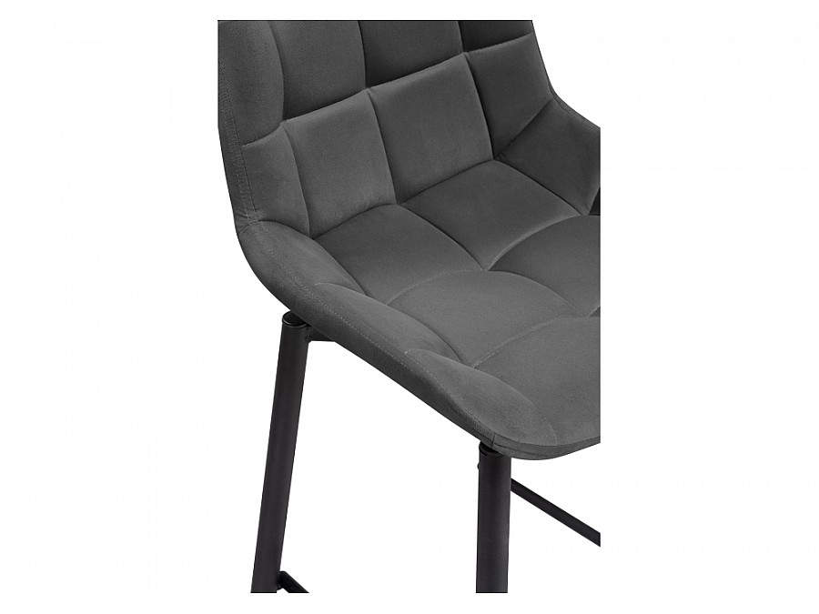 Барный стул Алст К крутящийся темно-серый / черный