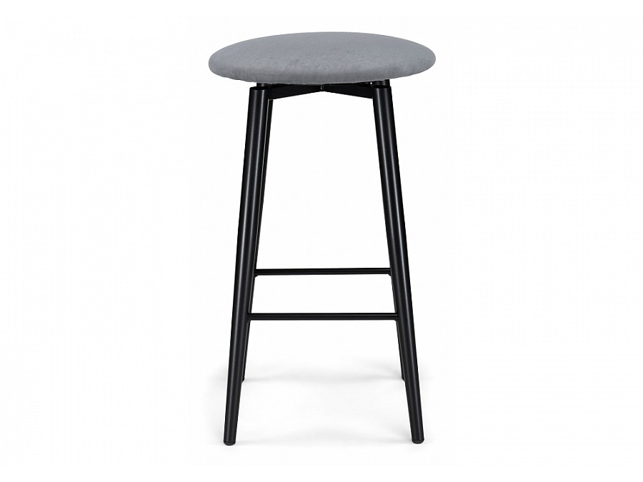 Барный стул Гангток крутящийся сильвер / черный матовый