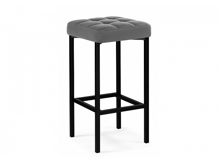 Лофт кож.зам. темно-серый / черный матовый