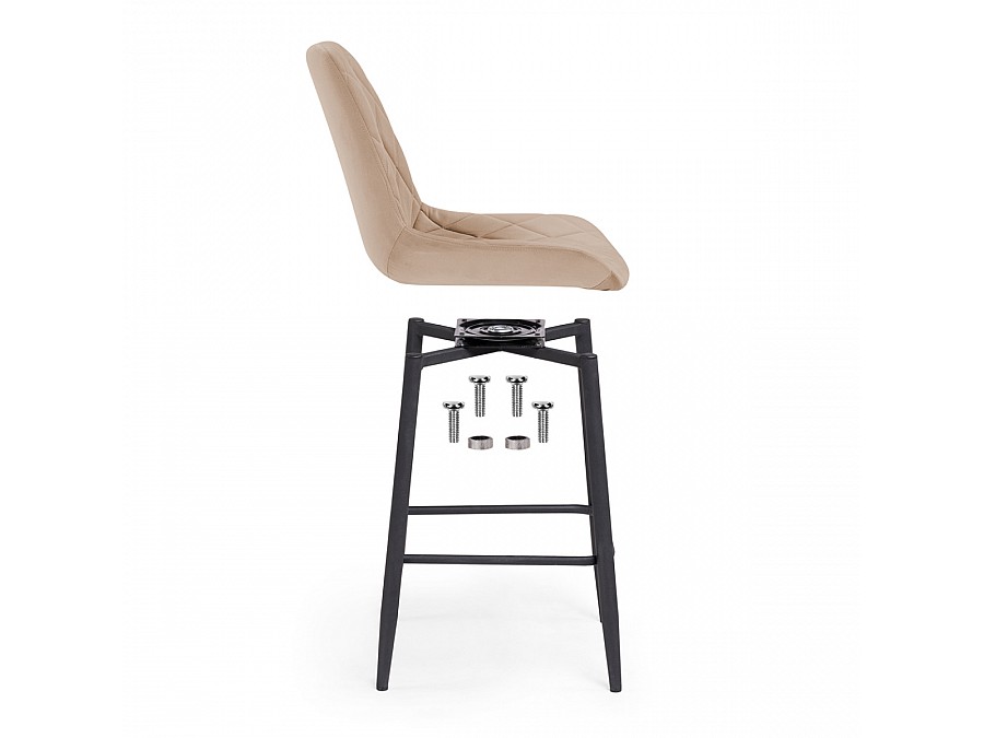 Барный стул Баодин К Б/К крутящийся бежевый / черный