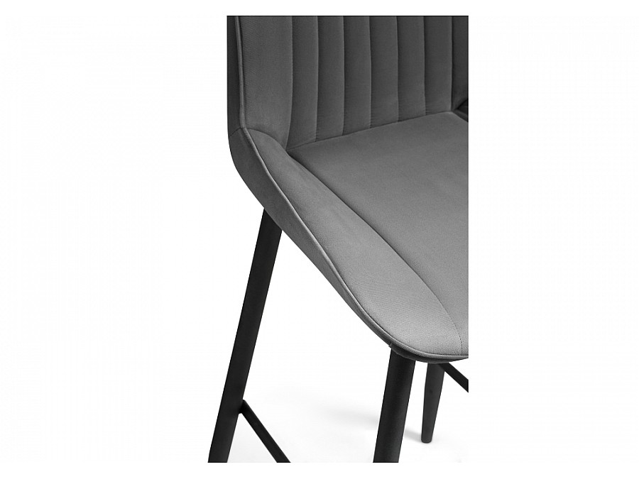 Барный стул Седа К крутящийся темно-серый / черный