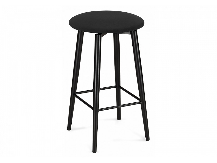 Барный стул Гангток крутящийся черный / черный матовый