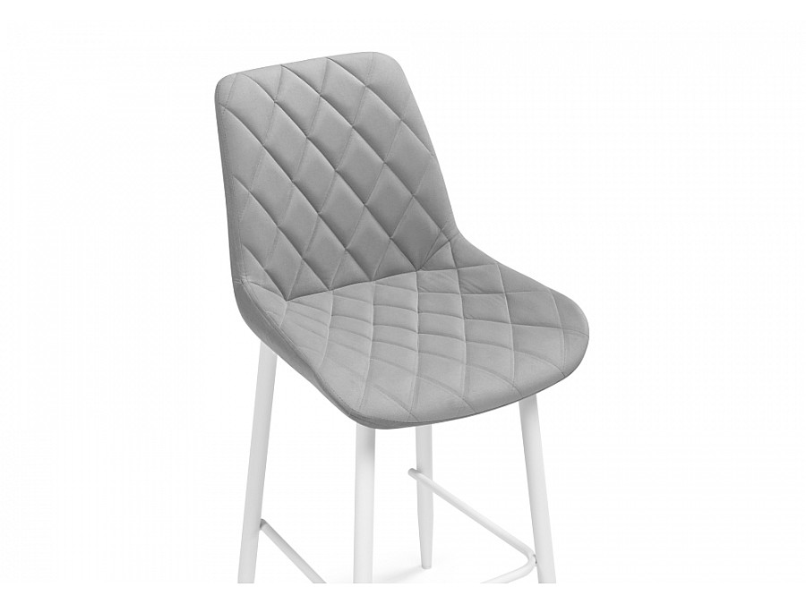 Барный стул Баодин К Б/К светло-серый / белый