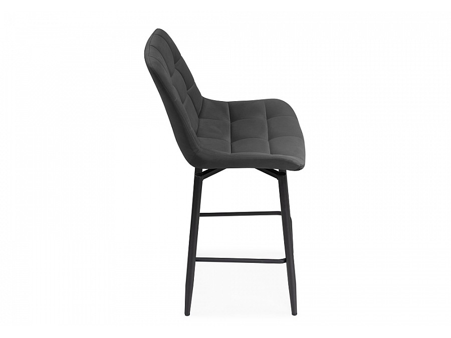 Барный стул Алст К крутящийся темно-серый / черный