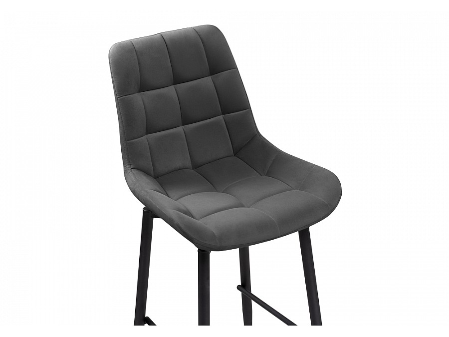 Барный стул Алст К крутящийся темно-серый / черный