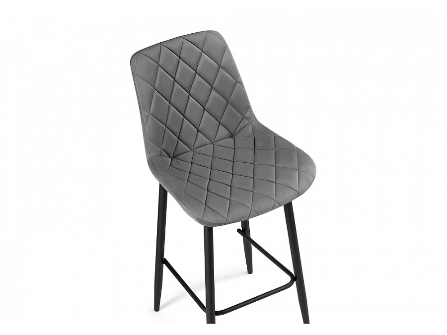 Барный стул Баодин К Б/К крутящийся темно-серый / черный