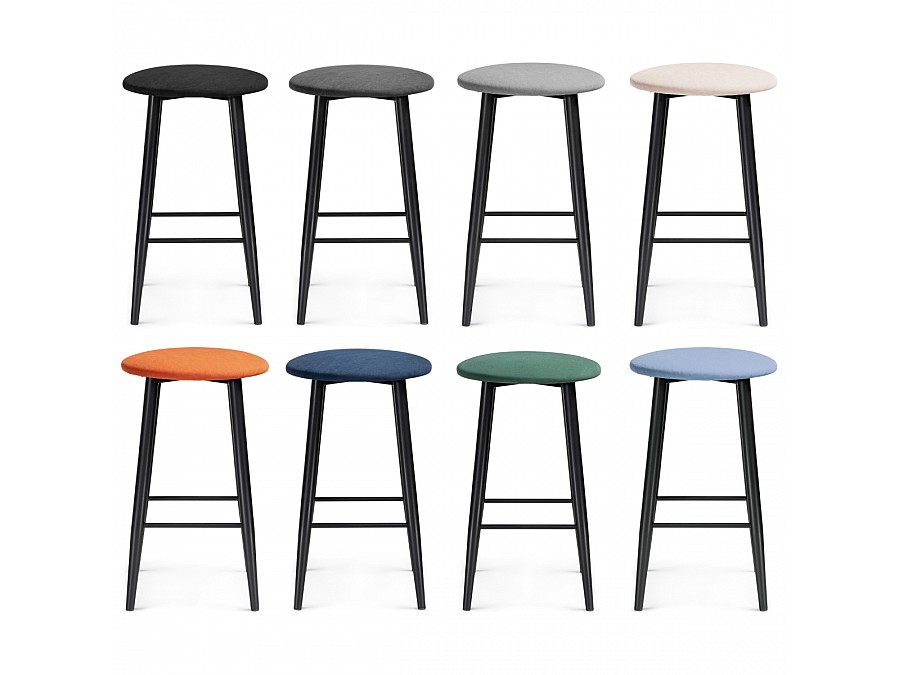 Барный стул Гангток катания флам / черный матовый