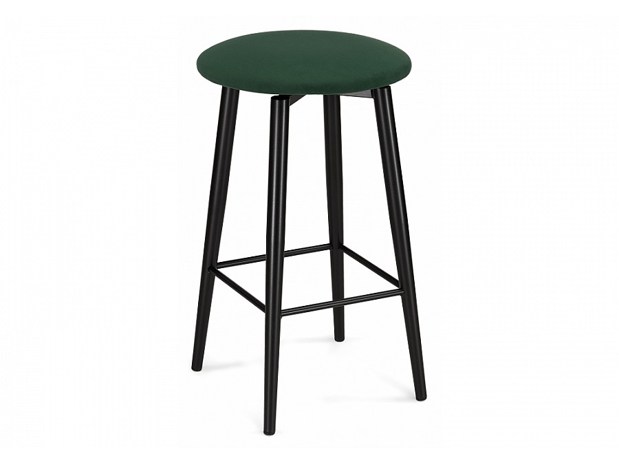Барный стул Гангток крутящийся изумруд / черный матовый