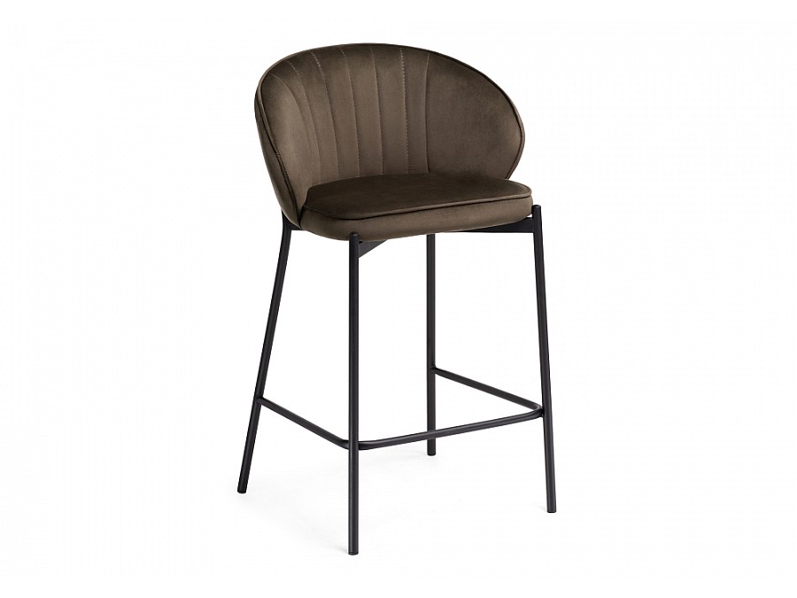 Барный стул Нейл шоколадный / черный