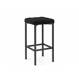 Барный стул Лофт микровелюр катания блэк / черный матовый