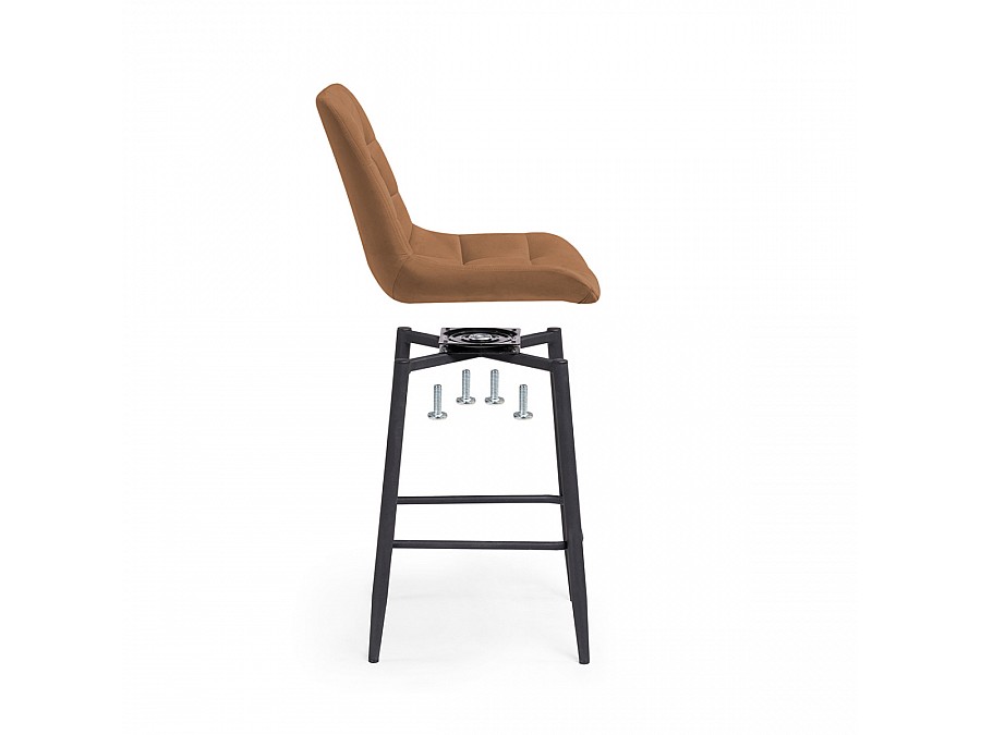 Барный стул Алст К крутящийся кирпичный / черный