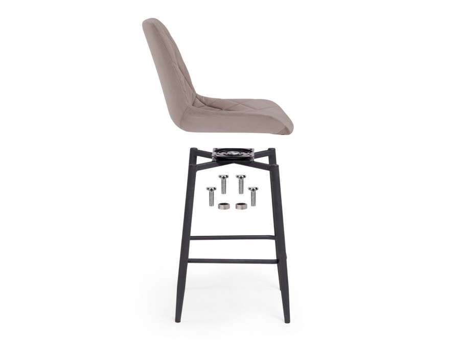 Барный стул Баодин К Б/К крутящийся латте / черный