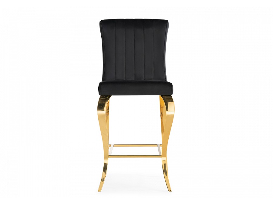 Барный стул Joan black / gold