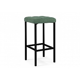 Барный стул Лофт микровелюр катания изумруд / черный матовый