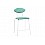 Барный стул Коумо катания аквамарин / белый матовый